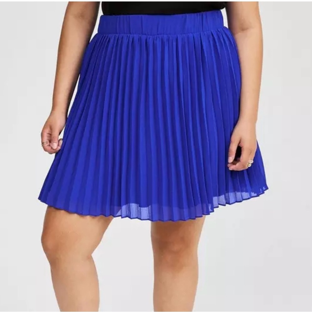 Torrid Royal Blue Pleated Mini Skirt - Picture 11 of 13